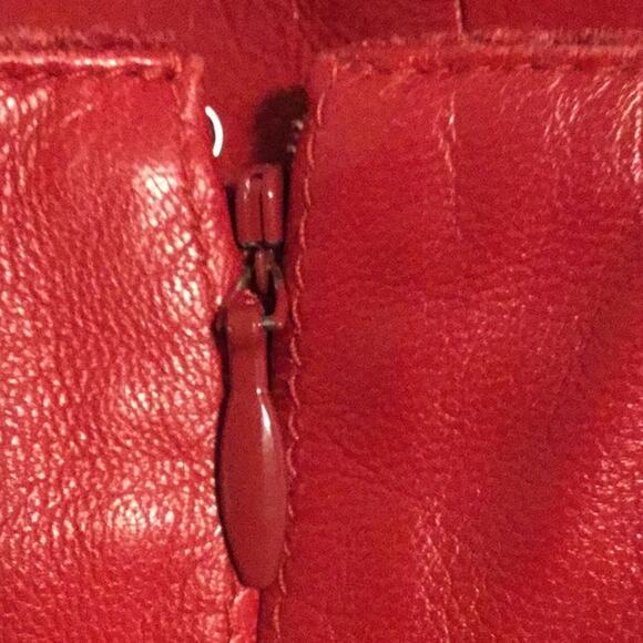 Valentino leather red dress - Picture 10 of 15